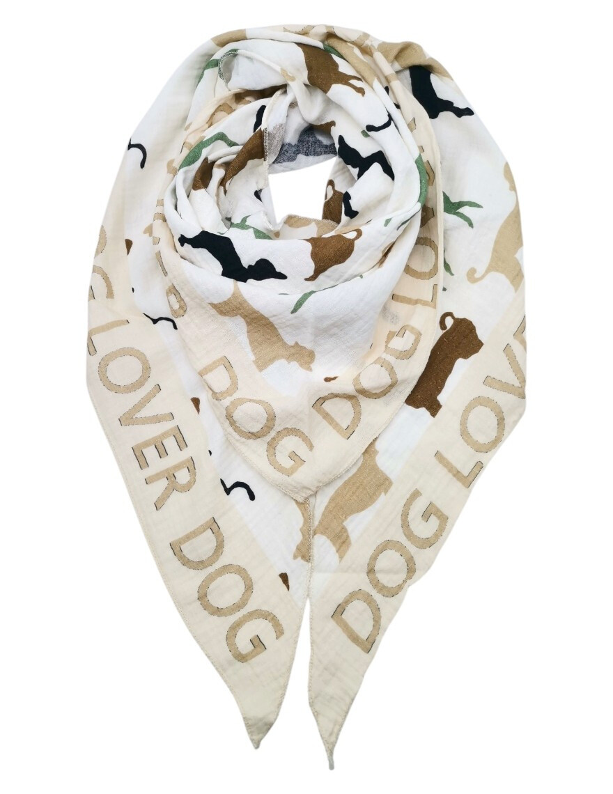 Wholesaler Best Angel-Fashion Kingdom - "Dog Lover" cotton gauze triangle