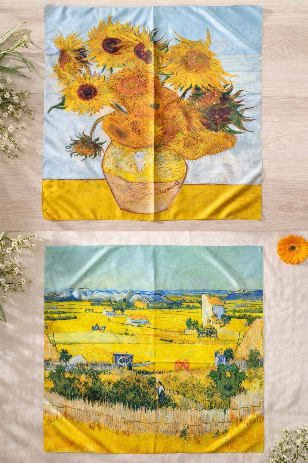 Mayorista Best Angel-Fashion Kingdom - Pequeño cuadrado de doble cara, tacto de seda – Van Gogh