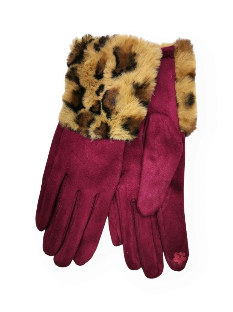 Mayorista Best Angel-Fashion Kingdom - Guante monocolor con manga estampado leopardo