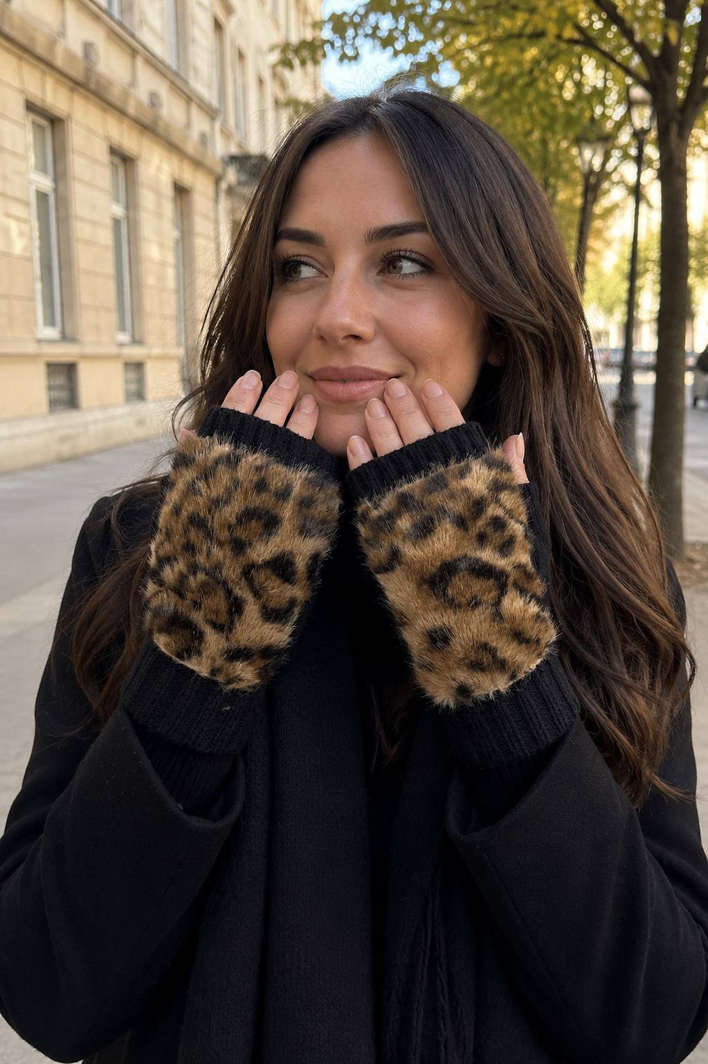 Grossiste Best Angel-Fashion Kingdom - Gant avec dessus fourrure léopard