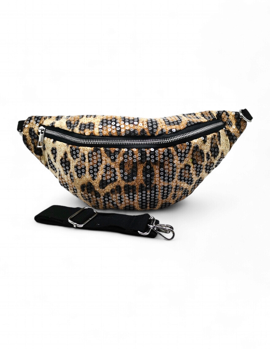 Wholesaler Best Angel-Fashion Kingdom - Leopard and sequin fanny pack
