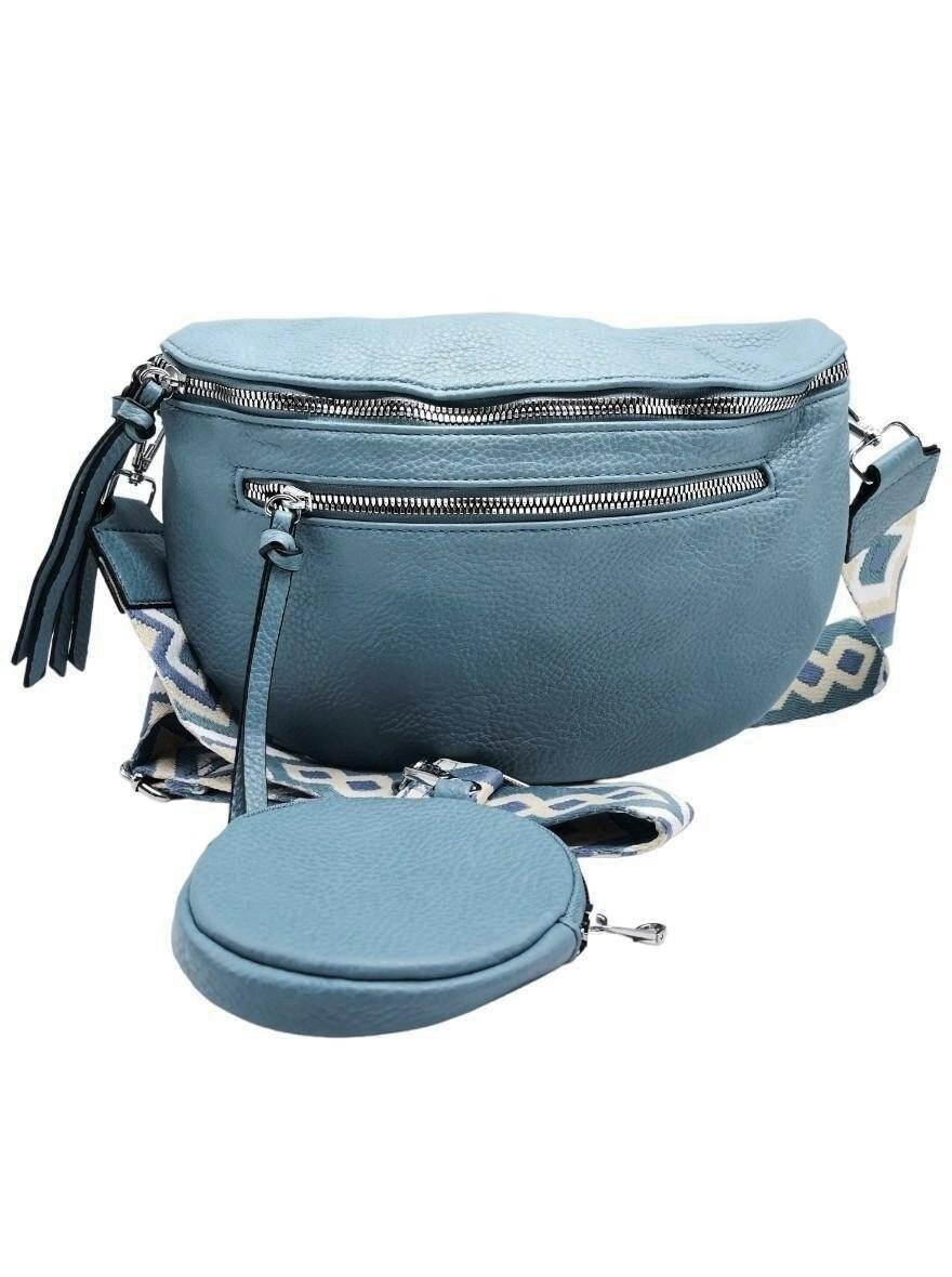 Wholesaler Best Angel-Fashion Kingdom - Double zip fanny pack with pouch and shoulder strap