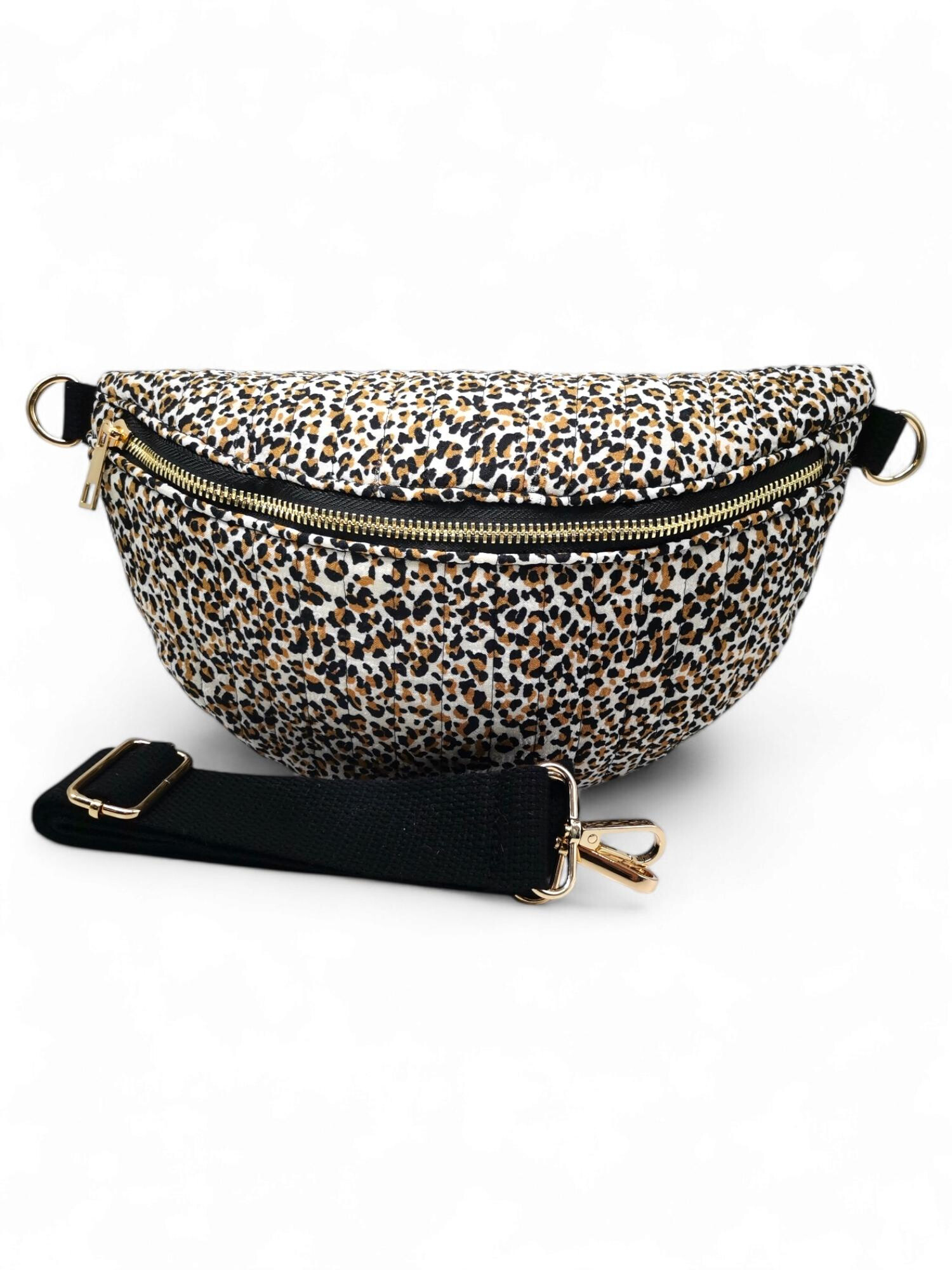 Großhändler Best Angel-Fashion Kingdom - Gesteppte Gürteltasche aus Baumwolle mit Leopardenmuster