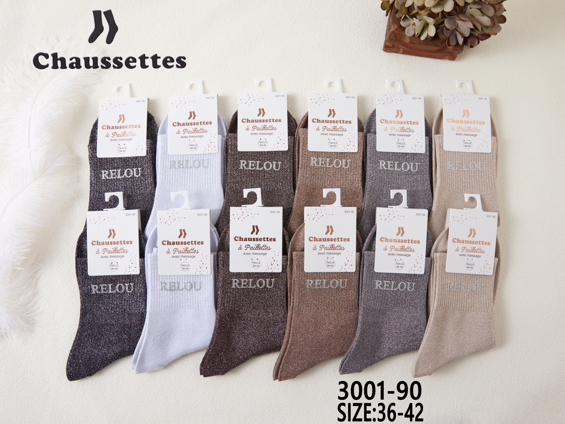 Wholesaler Best Fashion - RELOU glitter sock