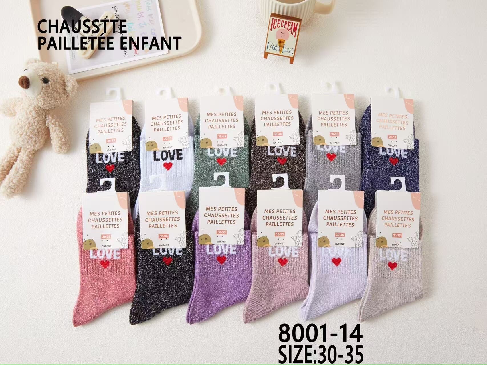 Wholesaler Best Fashion - glittery sock LOVE