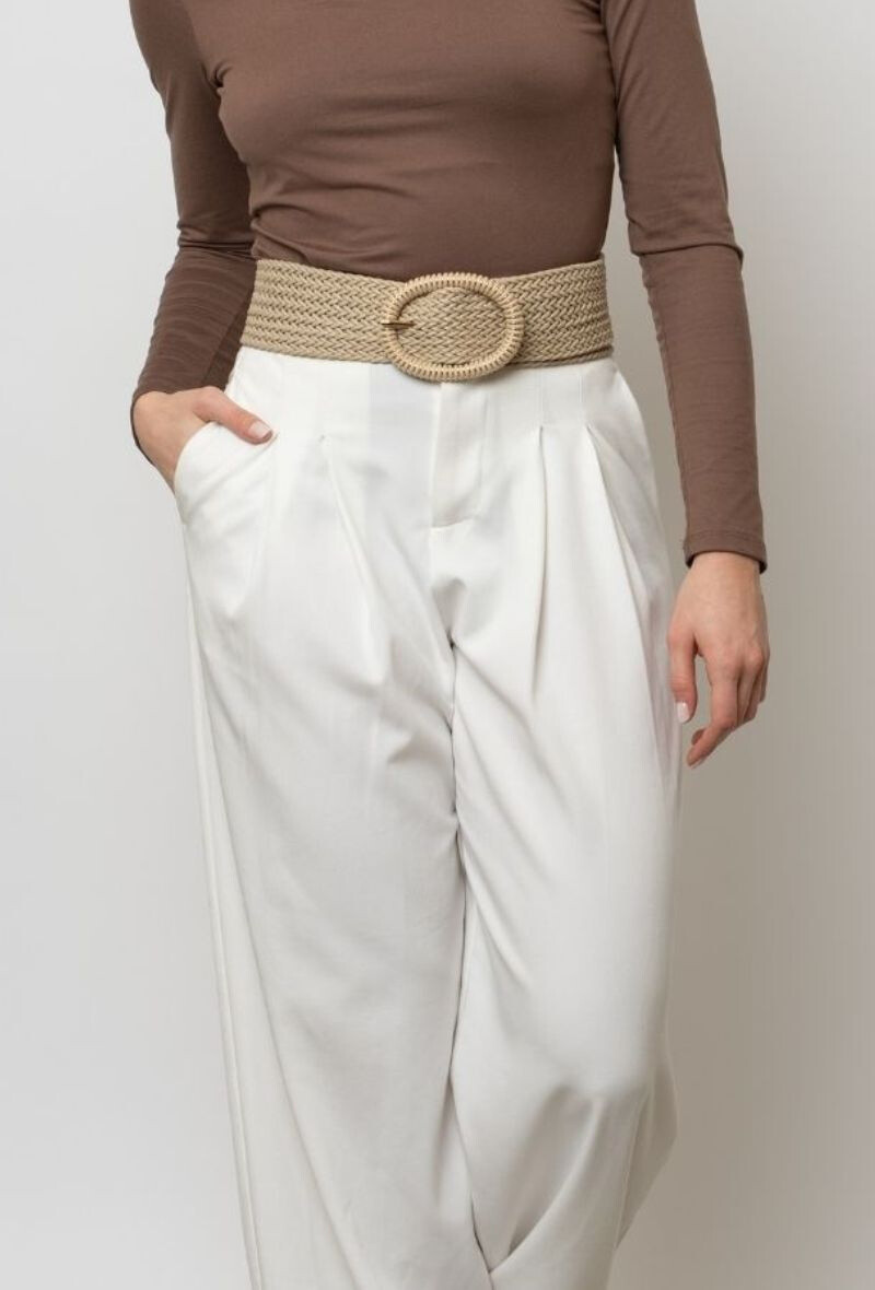 Grossiste BESTINI - Ceinture tressé, boucle ovale