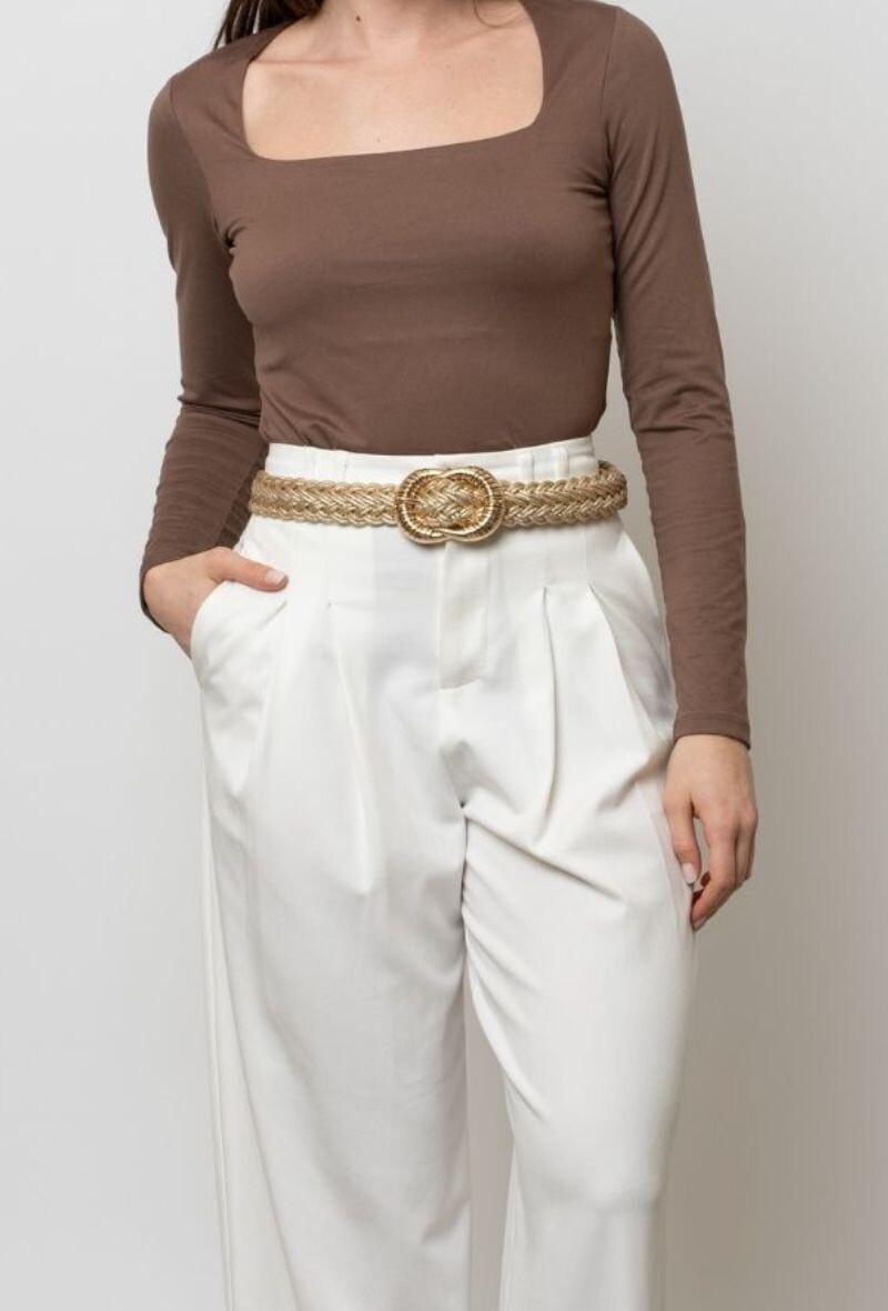 Grossiste BESTINI - Ceinture tressé classique, boucle ovale