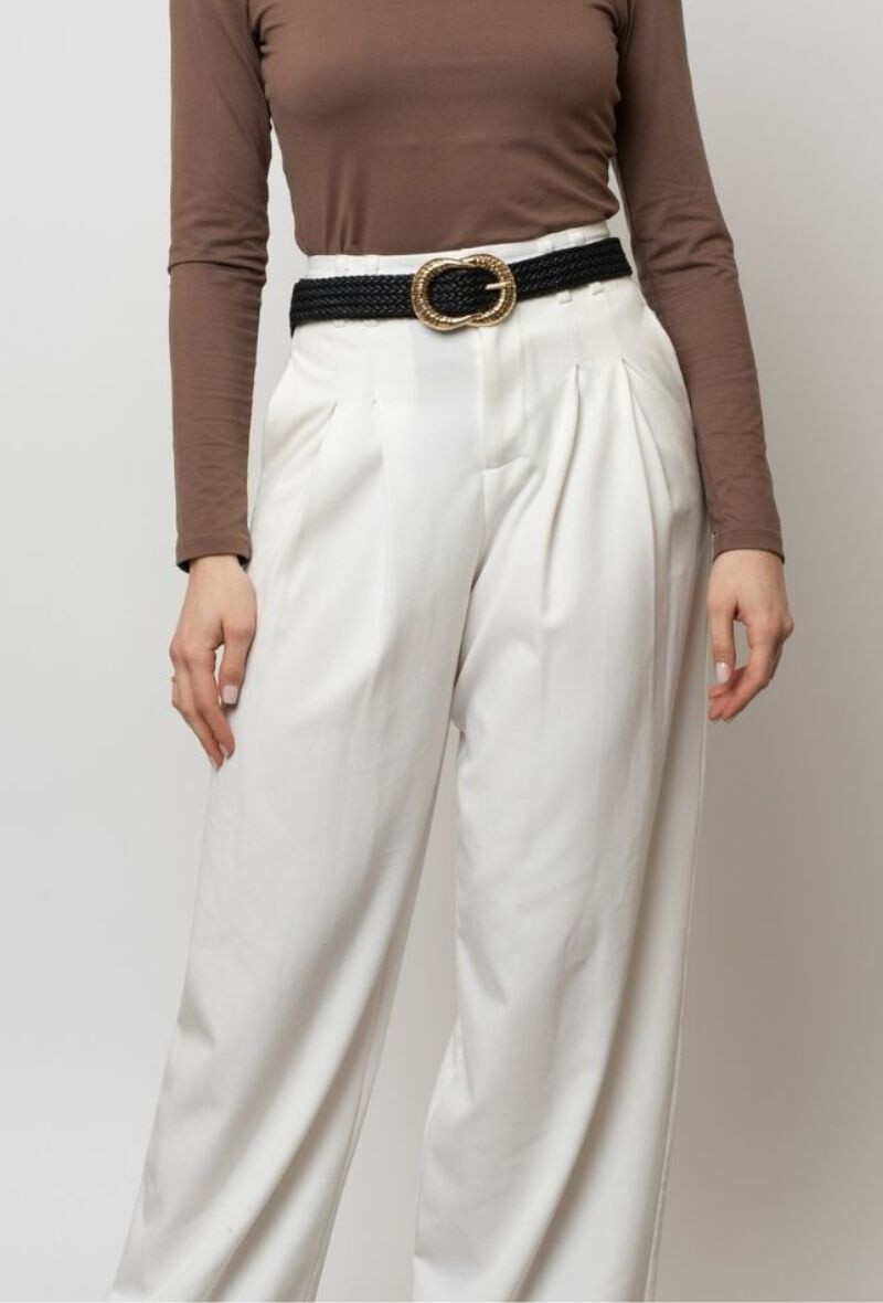 Wholesaler BESTINI - Classic woven belt, oval buckle