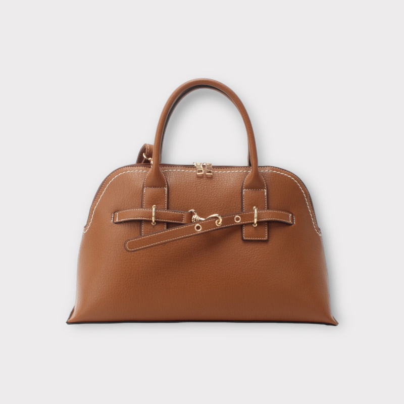 Sac bandouliere minimaliste avec boucle serrage decoratif dore BESTINI Paris Fashion Shops
