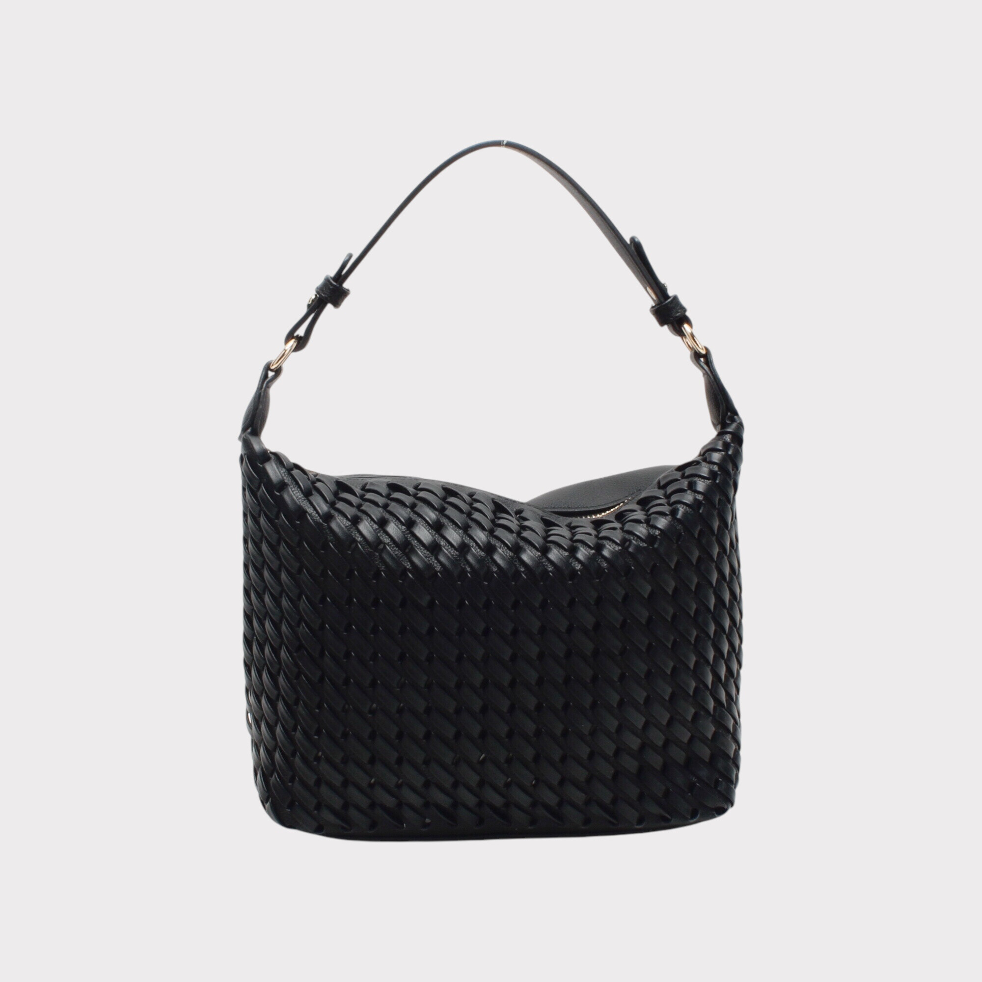 Großhändler BESTINI PARIS - Klassischer Doppelgurtbag, geflochtener Effekt