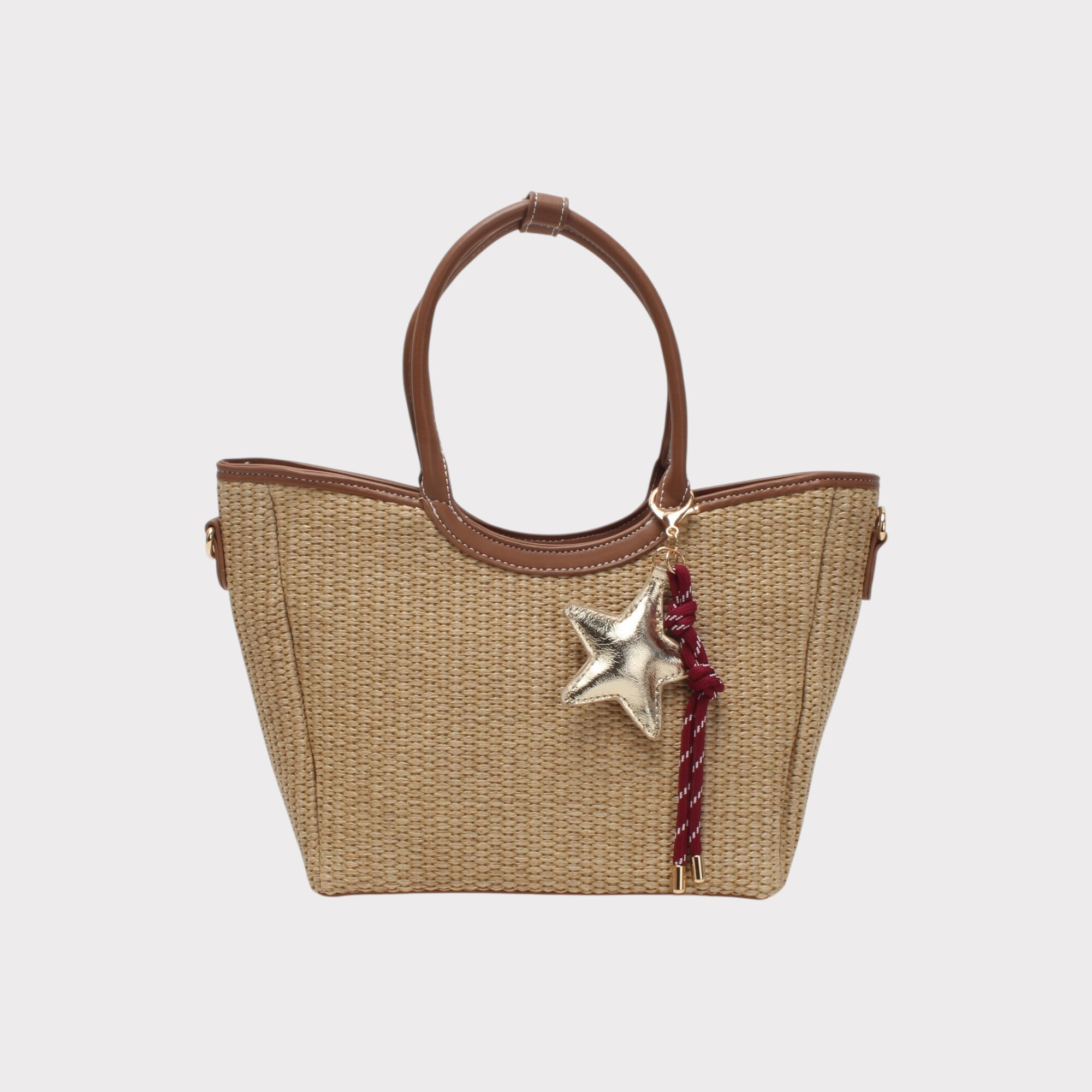 Wholesaler BESTINI - Removable shoulder bag, basket with handle and decorative object, braided effect