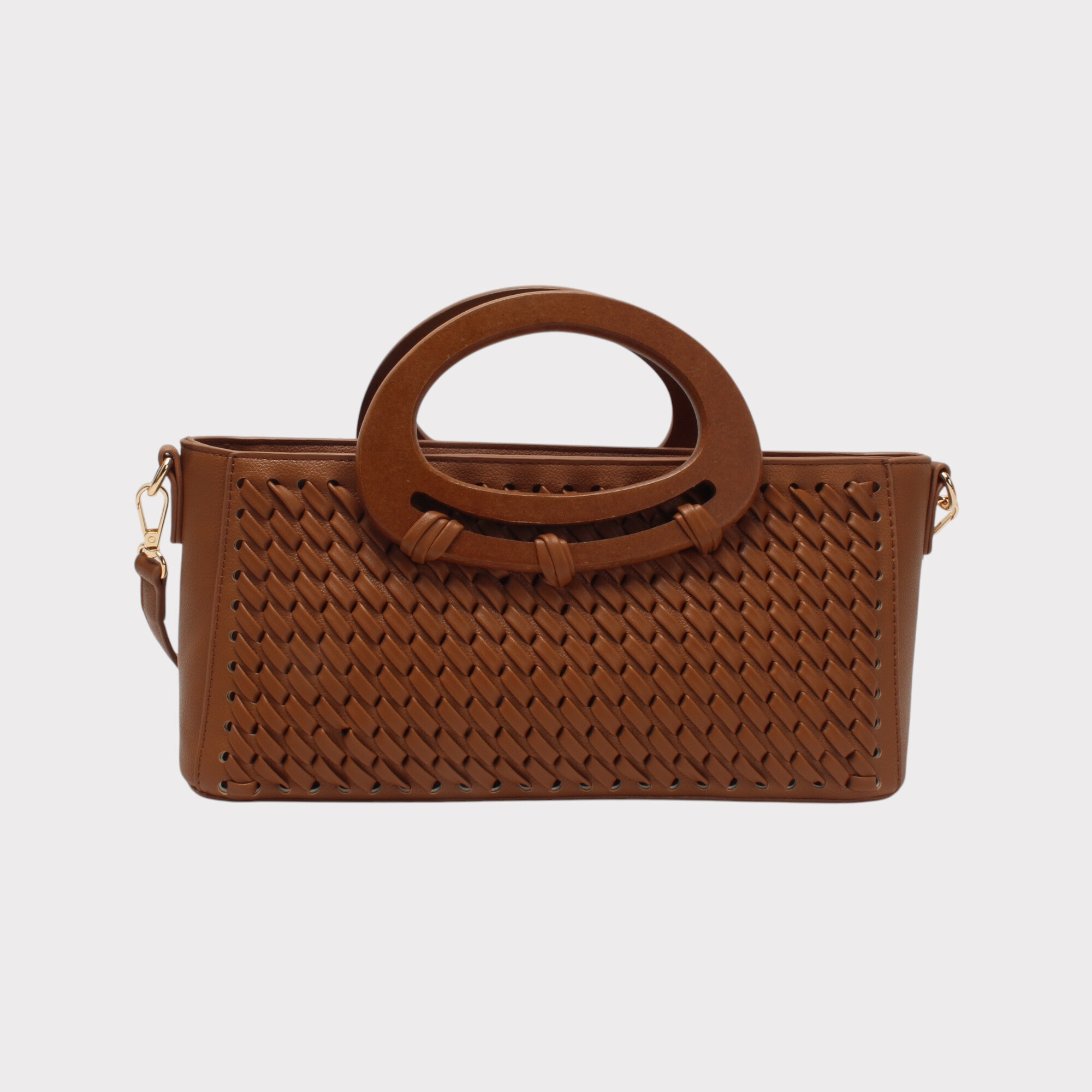 Großhändler BESTINI PARIS - Tasche mit abnehmbarem, langem, Handvoll, geflochtener Effekt