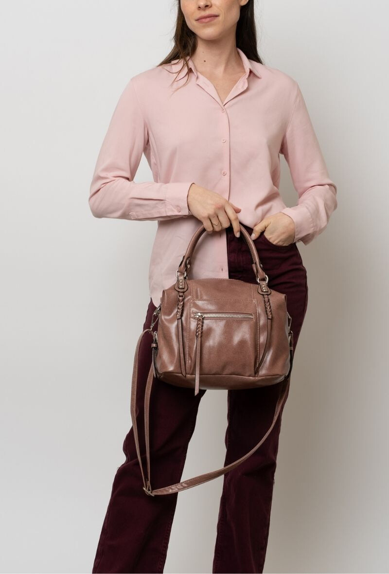 Mayorista BESTINI - Pequeña bolsa de bolos vintage con cremallera múltiple