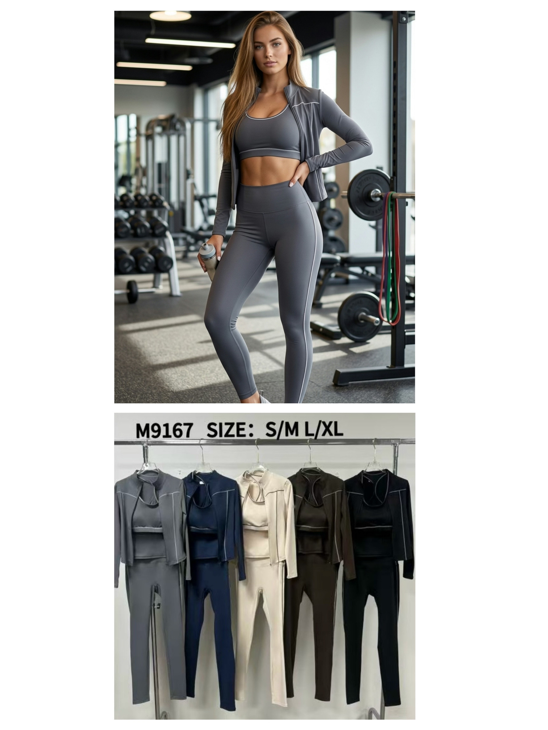 Großhändler Big Liuli - 3-teiliges Sportset