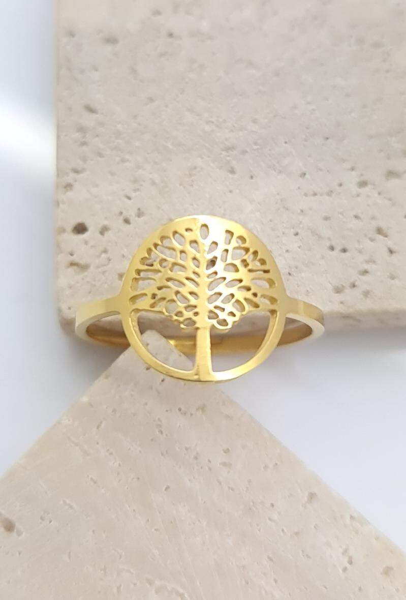 Wholesaler Bijoussimo - Adjustable steel Ring Tree of Life