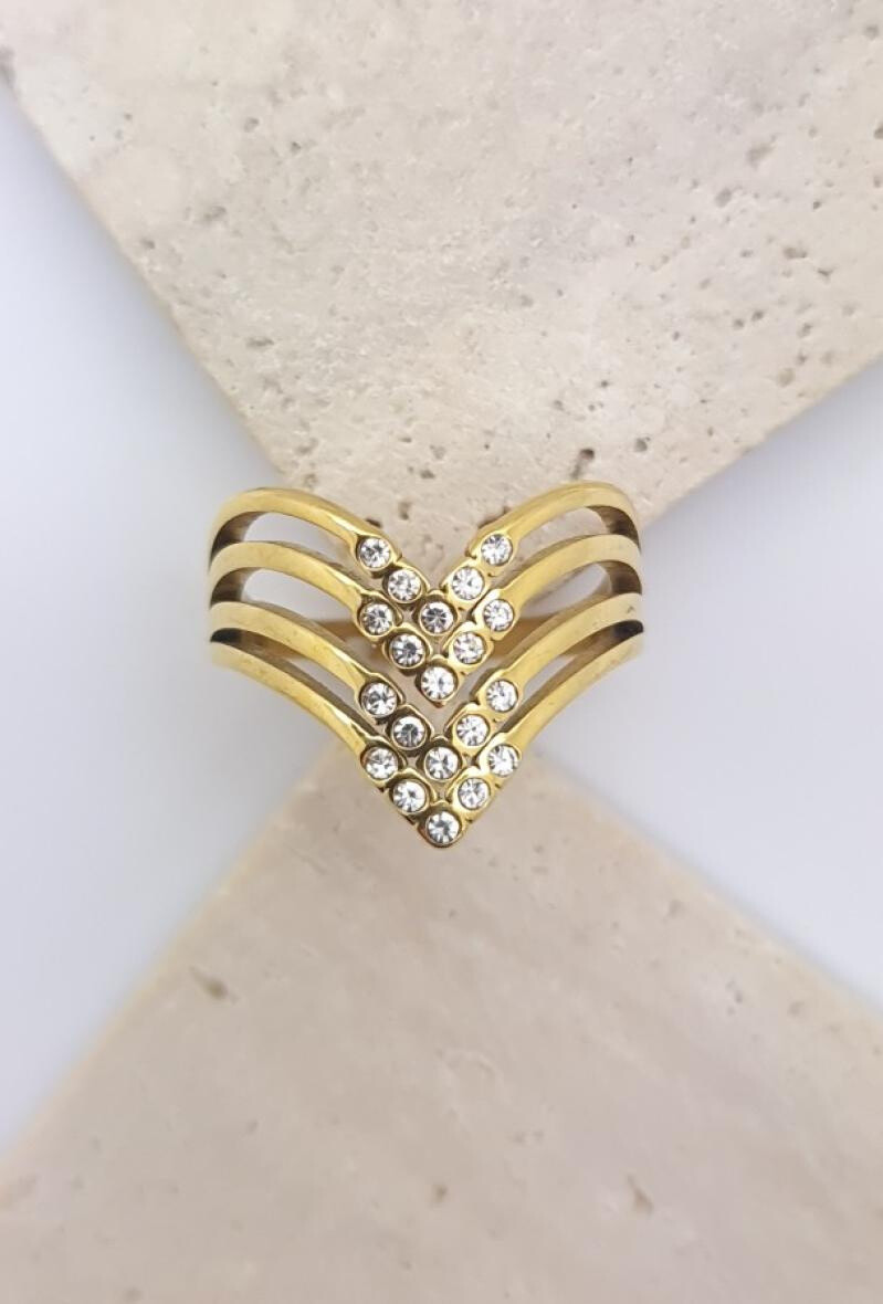 Wholesaler Bijoussimo - 4 V adjustable steel ring