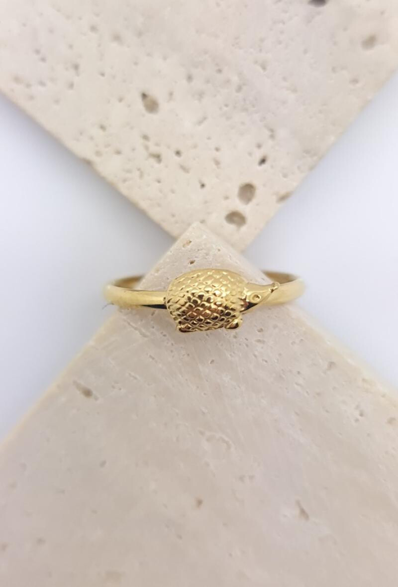 Wholesaler Bijoussimo - Ring adjustable steel small hedgehog