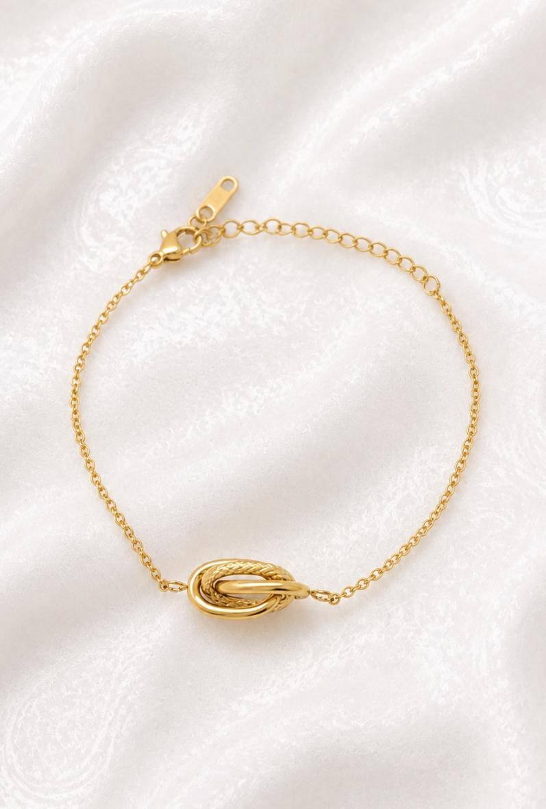 Grossista Bijoussimo - Bracciale in acciaio dorato da donna, maglia forzatina