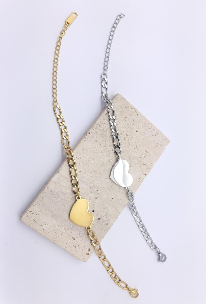 Wholesaler Bijoussimo - Steel bracelet to engrave thick core chain Type gournette