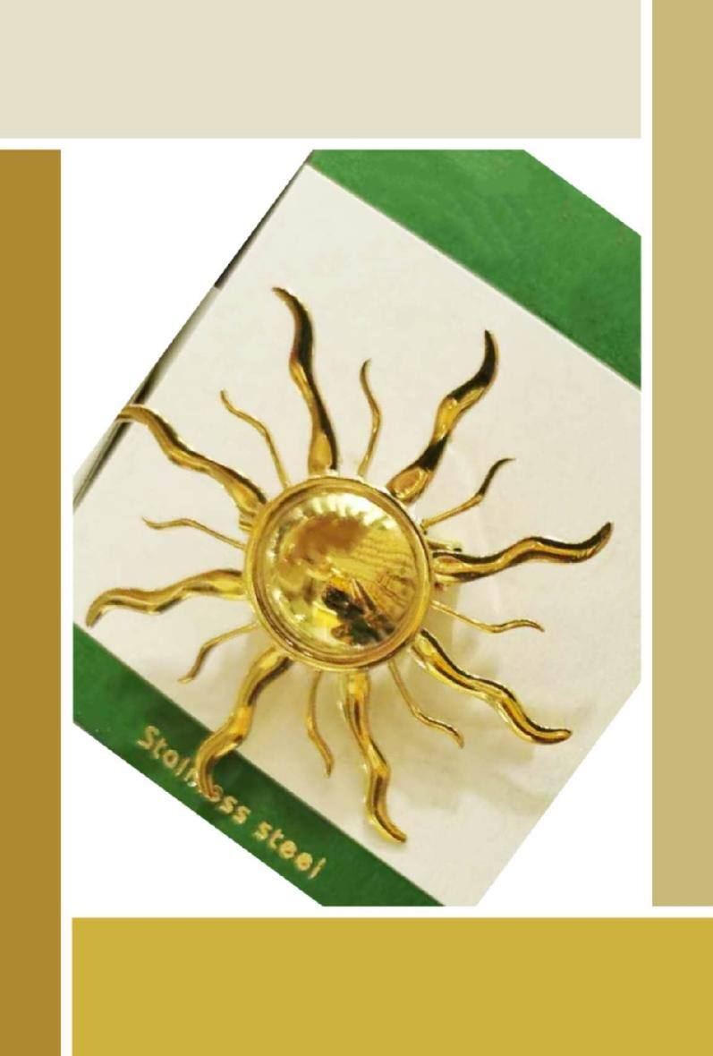Grossiste Bijoussimo - Broche acier femme motif soleil