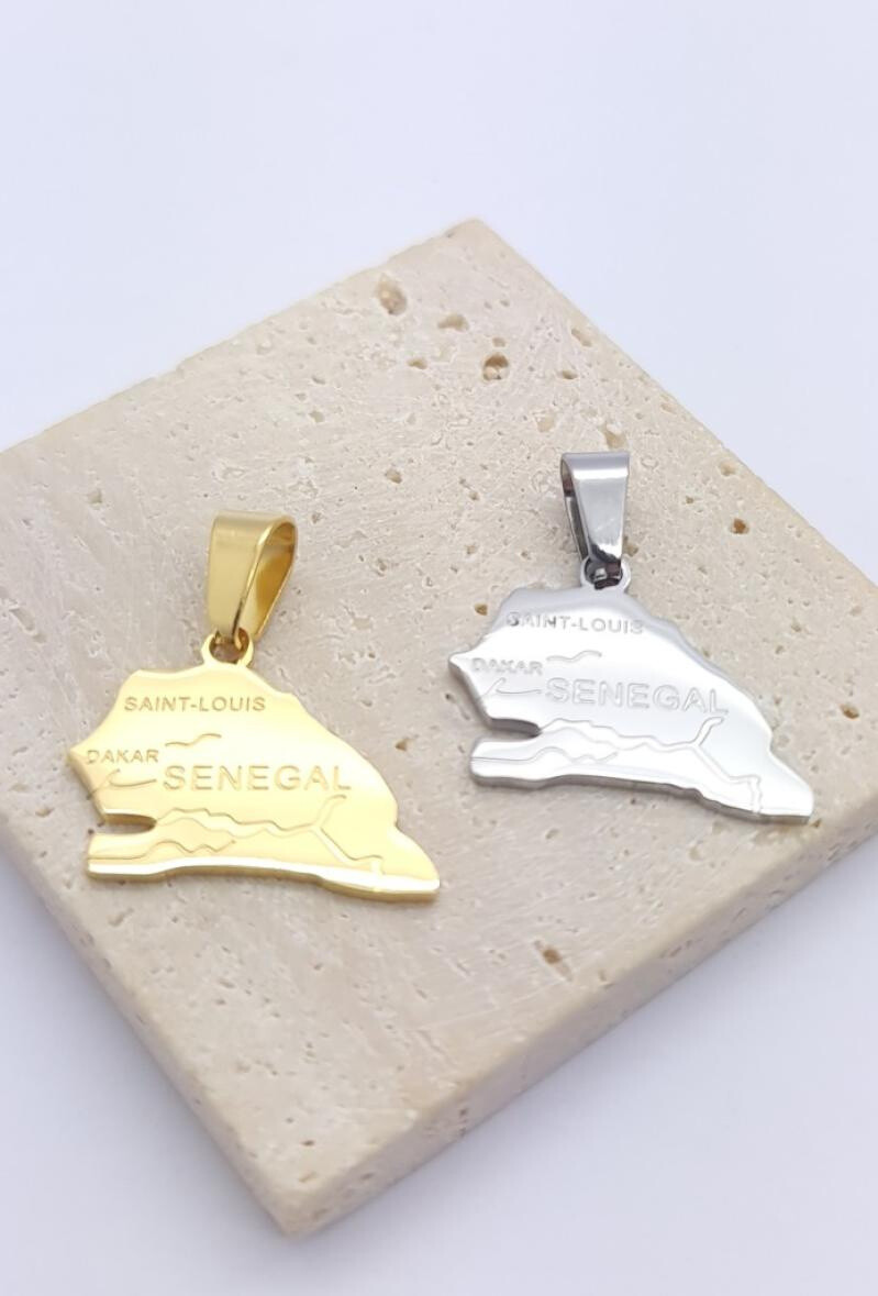 Wholesaler Bijoussimo - Steel country pendant/Senegal region