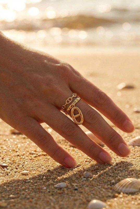 Mayorista Bijoux Mystères - Anillo de acero inoxidable ajustable