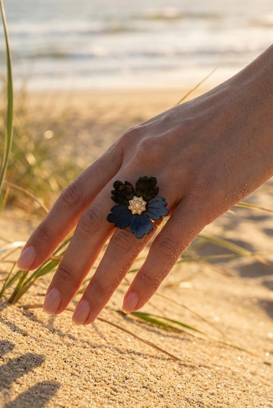 Mayorista Bijoux Mystères - Anillo de acero inoxidable ajustable