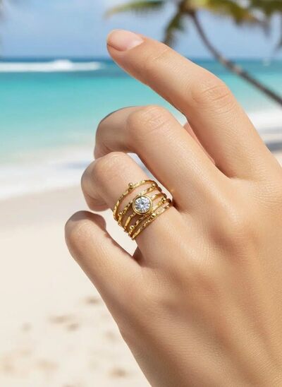 Mayorista Bijoux Mystères - Bague en acier inoxydable ajustable Mayorista Bijoux Mystères - Bague en acier inoxydable ajustable