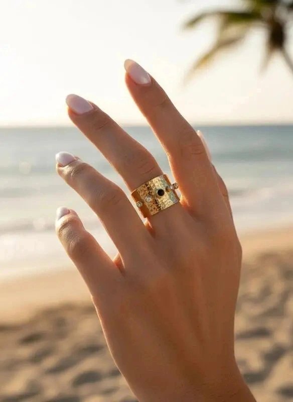 Mayorista Bijoux Mystères - Anillo de acero inoxidable ajustable Mayorista Bijoux Mystères - Anillo de acero inoxidable ajustable