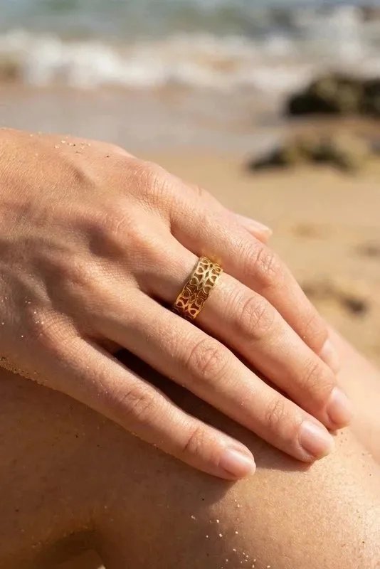 Mayorista Bijoux Mystères - Anillo de acero inoxidable ajustable Mayorista Bijoux Mystères - Anillo de acero inoxidable ajustable