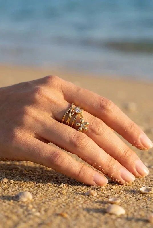 Mayorista Bijoux Mystères - Anillo ajustable de acero inoxidable