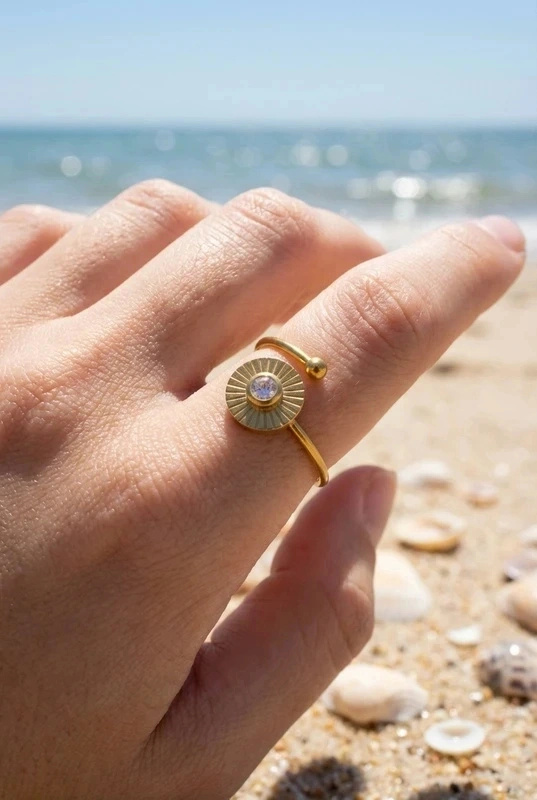 Großhändler Bijoux Mystères - Verstellbarer Edelstahlring