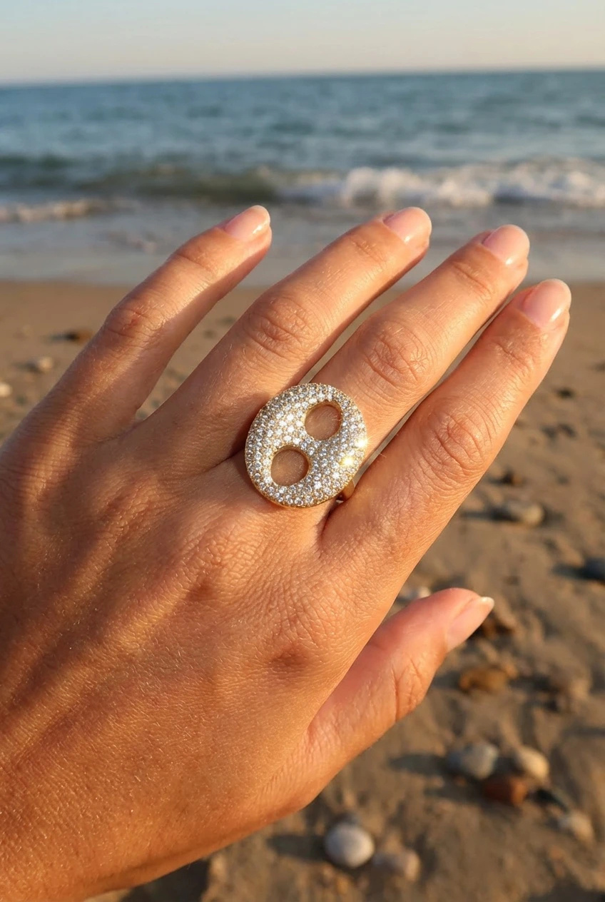 Mayorista Bijoux Mystères - Anillo ajustable de acero inoxidable