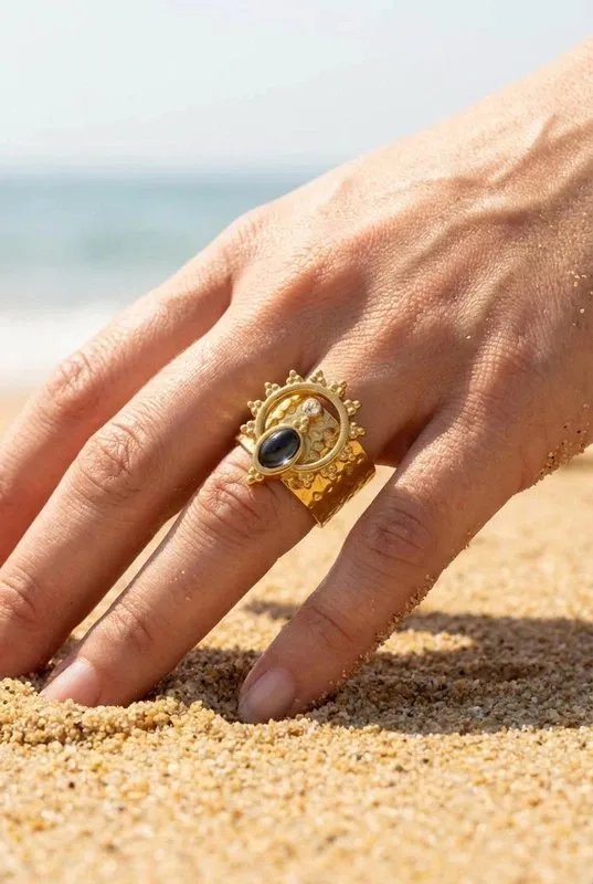 Mayorista Bijoux Mystères - Anillo de acero inoxidable ajustable Mayorista Bijoux Mystères - Anillo de acero inoxidable ajustable
