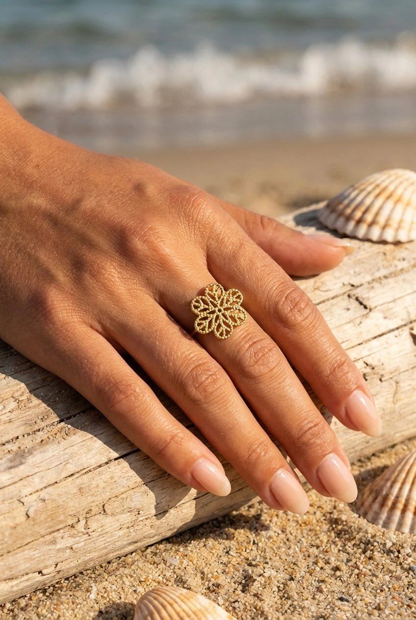 Mayorista Bijoux Mystères - Anillo de acero inoxidable ajustable
