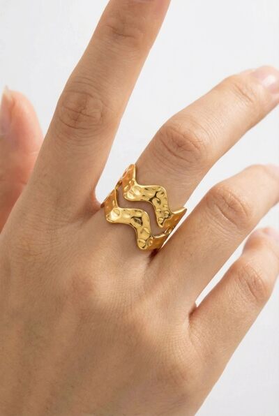 Mayorista Bijoux Mystères - Anillo de acero inoxidable ajustable Mayorista Bijoux Mystères - Anillo de acero inoxidable ajustable
