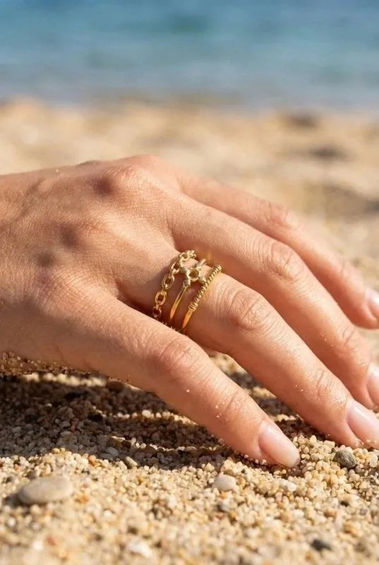 Mayorista Bijoux Mystères - Anillo de acero inoxidable ajustable Mayorista Bijoux Mystères - Anillo de acero inoxidable ajustable