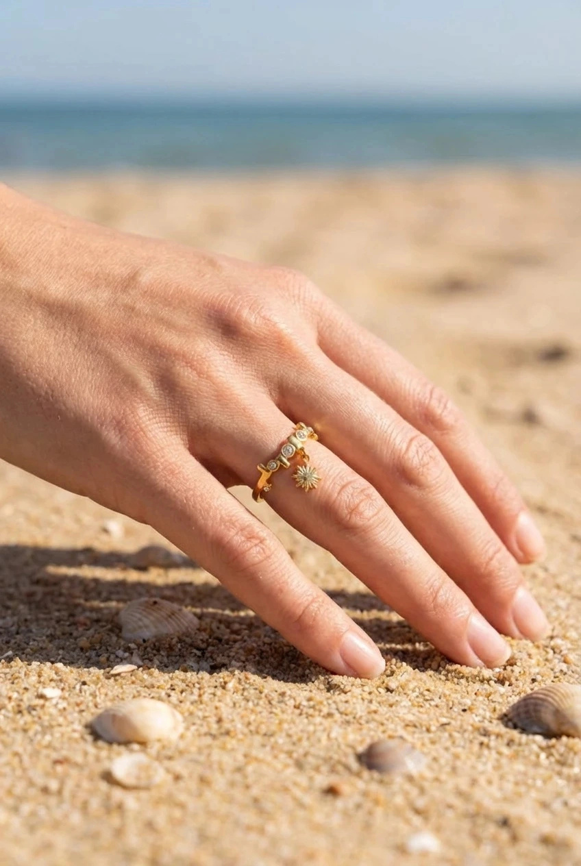 Mayorista Bijoux Mystères - Anillo de acero inoxidable ajustable