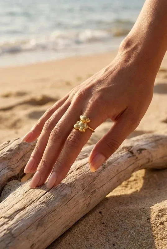 Mayorista Bijoux Mystères - Anillo de acero inoxidable ajustable