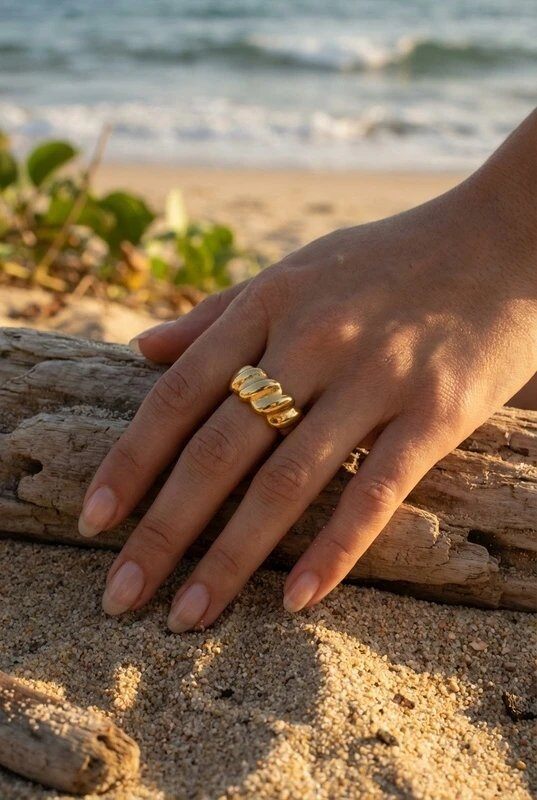 Mayorista Bijoux Mystères - Anillo de acero inoxidable ajustable