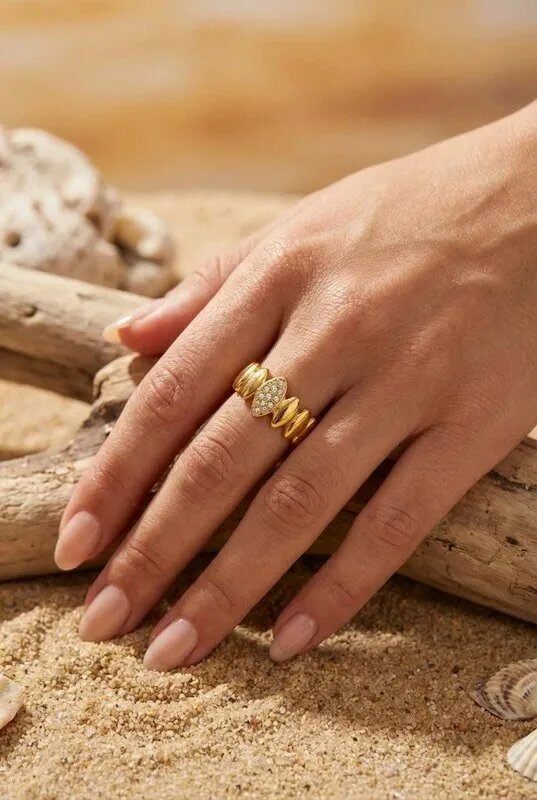Mayorista Bijoux Mystères - Anillo de acero inoxidable ajustable