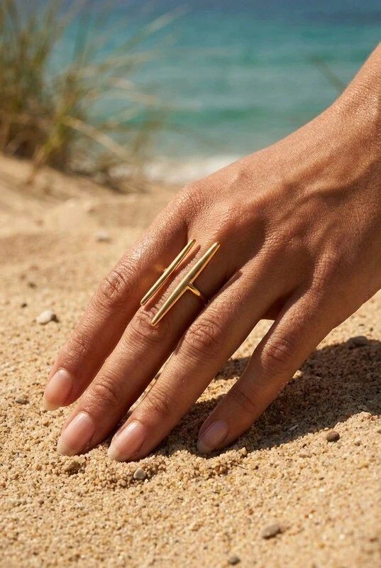 Mayorista Bijoux Mystères - Anillo ajustable de acero inoxidable