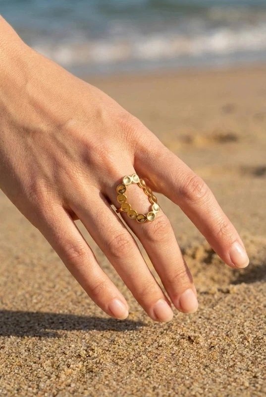 Mayorista Bijoux Mystères - Anillo de acero inoxidable ajustable Mayorista Bijoux Mystères - Anillo de acero inoxidable ajustable