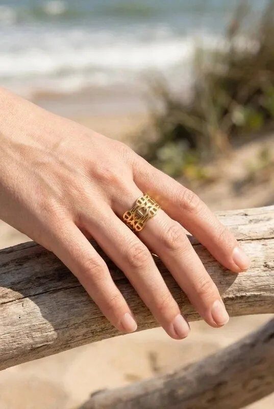 Großhändler Bijoux Mystères - Verstellbarer Edelstahlring