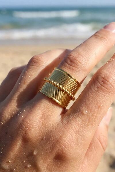 Mayorista Bijoux Mystères - Anillo de acero inoxidable ajustable Mayorista Bijoux Mystères - Anillo de acero inoxidable ajustable