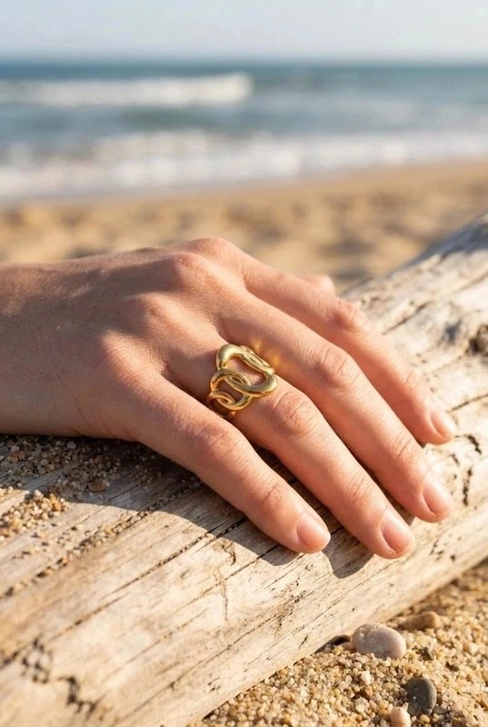 Mayorista Bijoux Mystères - Anillo de acero inoxidable ajustable Mayorista Bijoux Mystères - Anillo de acero inoxidable ajustable