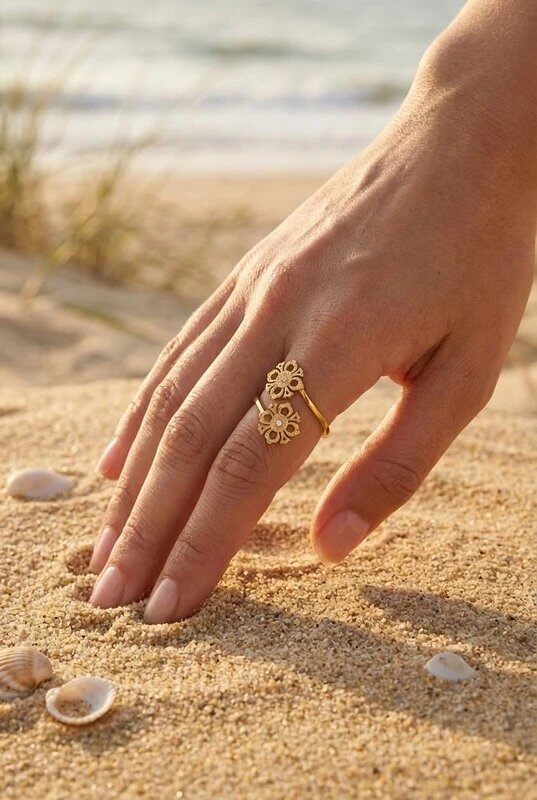 Mayorista Bijoux Mystères - Anillo de acero inoxidable ajustable