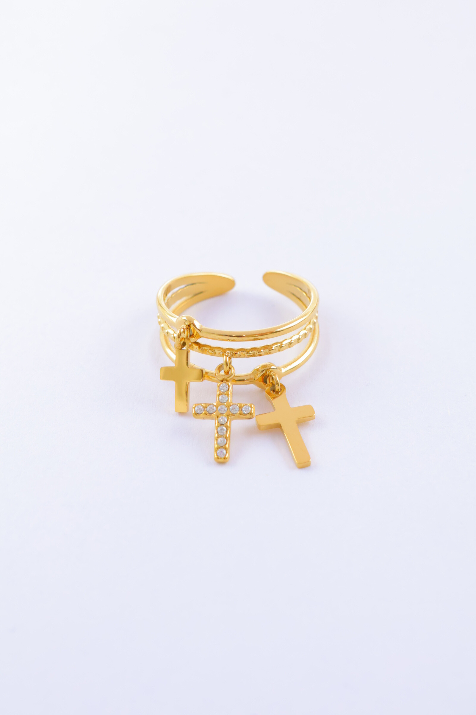 Wholesaler Bijoux Mystères - Adjustable stainless steel ring