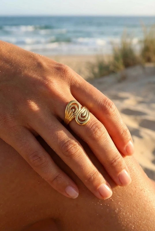 Mayorista Bijoux Mystères - Anillo ajustable de acero inoxidable