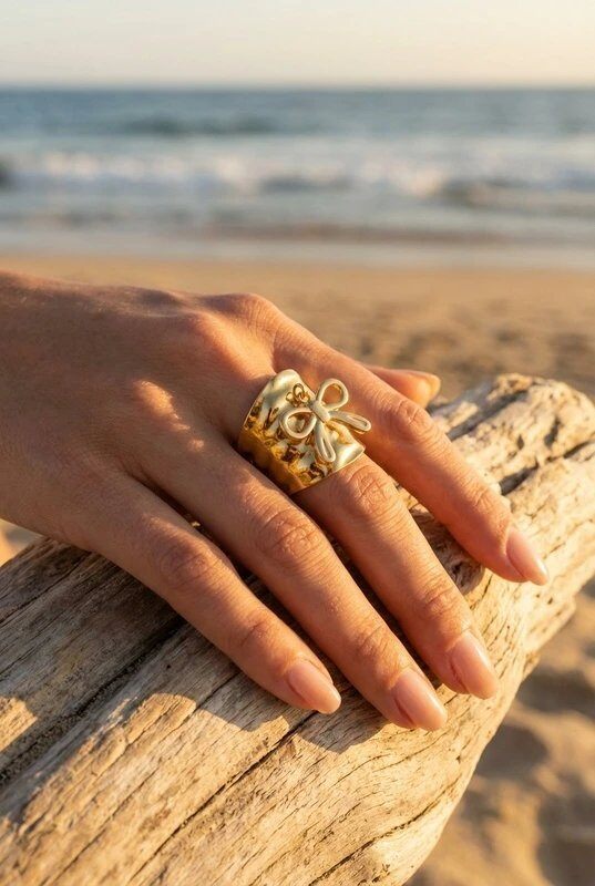 Mayorista Bijoux Mystères - Anillo de acero inoxidable ajustable
